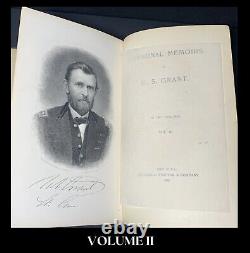 1885 ANTIQUE CIVIL WAR BOOKS Personal Memoirs of U. S. GRANT 1st Edition