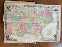 1886, 1868 Harper's Pictorial History Great Rebellion Vol. 1 & 2,-MAP Civil War