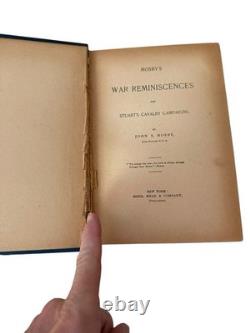 1887 Antique Civil War Book Mosby's War Reminiscences Mosby, RARE