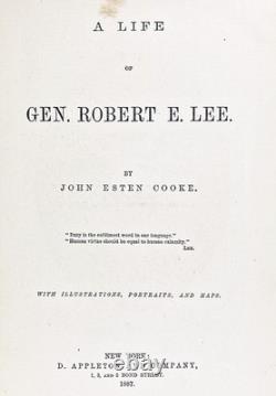 1887 Confederate General ROBERT E LEE History STONEWALL JACKSON Civil War C. S. A