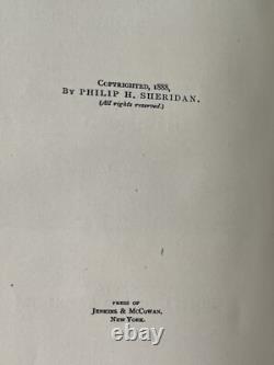 1888 Personal Memoirs of P. H. Phillip Sheridan General US Army Civil War 1st Ed