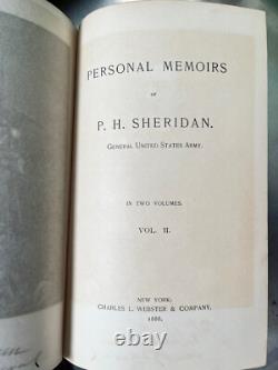 1888 Personal Memoirs of P. H. Phillip Sheridan General US Army Civil War 1st Ed