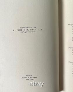 1888 Personal Memoirs of P. H. Phillip Sheridan General US Army Civil War 1st Ed
