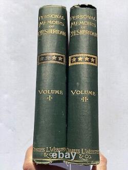 1888 Personal Memoirs of P H Sheridan Vol I & II Civil War History