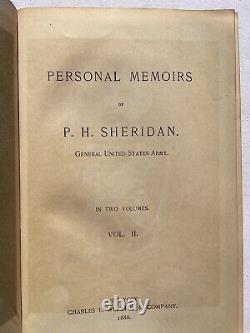 1888 Personal Memoirs of P H Sheridan Vol I & II Civil War History