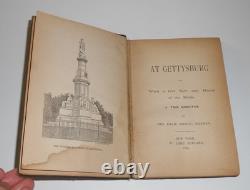 1889 At Gettysburg Tillie Pierce Alleman First Edition Book History Civil War