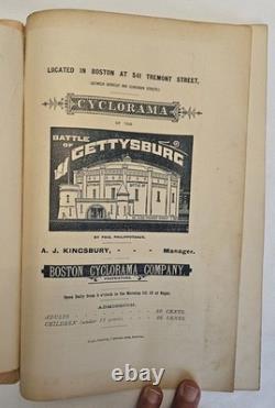 1889 Gettysburg Cyclorama Souvenir Philippoteaux Foldout Map Boston Civil War