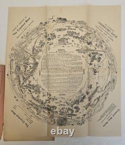 1889 Gettysburg Cyclorama Souvenir Philippoteaux Foldout Map Boston Civil War
