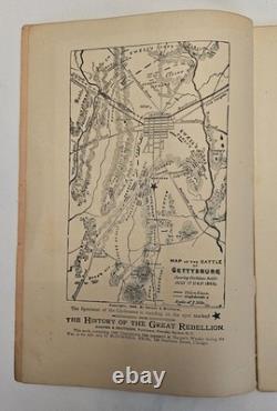 1889 Gettysburg Cyclorama Souvenir Philippoteaux Foldout Map Boston Civil War