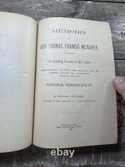 1892 Civil War Book Memoirs of Gen. Thomas Francis Meagher Cavanagh, 1st ed