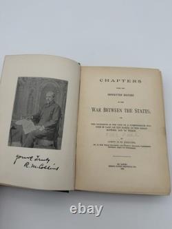 1893 War Between States Confederate Civil War Memoir R M Collins HC