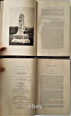 1893 antique GETTYSBURG CIVIL WAR MONUMENTS dedication 2-vol set pennsylvania pa
