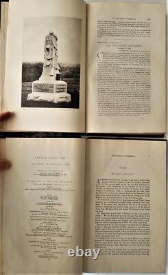 1893 antique GETTYSBURG CIVIL WAR MONUMENTS dedication 2-vol set pennsylvania pa