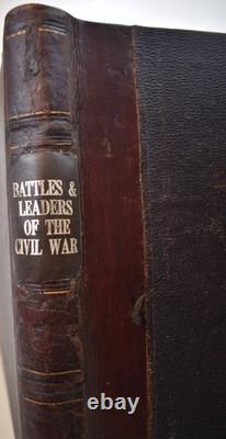 1894 CENTURY WAR BOOK Battles & Leaders of the Civil War Restored 3/4 Leather