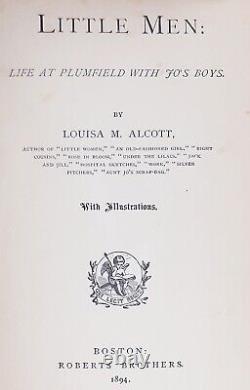 1894 men edition LITTLE WOMEN Louisa May ALCOTT SET Civil War FIRST 2nd 3rd BOOK