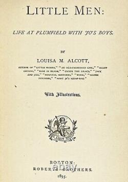 1895 men edition LITTLE WOMEN Louisa May ALCOTT SET Civil War FIRST 2nd 3rd BOOK