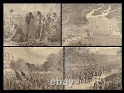 1896 HUGE Harper's CIVIL WAR Pictorial History Illustrated MAPS Battle Scenes