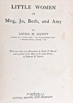 1896 LITTLE WOMEN Victorian CHRISTMAS Civil War ALCOTT Antique 200 ILLUSTRATIONS