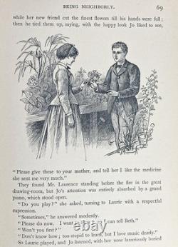 1896 LITTLE WOMEN Victorian CHRISTMAS Civil War ALCOTT Antique 200 ILLUSTRATIONS