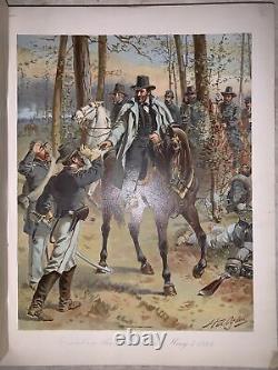 1897, 1st, CAMPFIRE AND BATTLEFIELD, AMERICAN CIVIL WAR, LEATHER FOLIO, JOHNSON