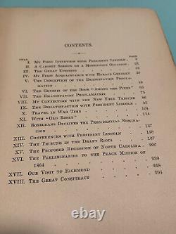 1898 Personal Recollections of Abraham Lincoln & the Civil War Gilmore 1stEd