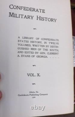 1899 Confederate Military History 12 Volume Set Maps Photo Illustrated CIVIL War