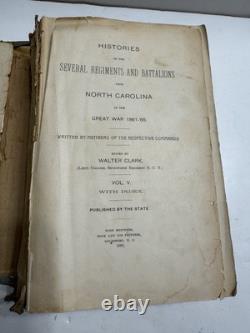 1901 Clark HISTORIES OF THE SEVERAL REGIMENTS, NORTH CAROLINA #5 Rare Civil War