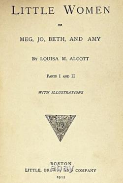 1912 men LITTLE WOMEN edition ANTIQUE Louisa May ALCOTT Civil War FIRST 3 BOOKS