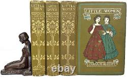 1917 edition LITTLE WOMEN SET 1st & pt 2 LOUISA MAY ALCOTT a Civil War VICTORIAN