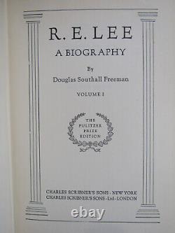 1936 Freeman R. E. LEE, A BIOGRAPHY & RARE BOOKLET Civil War 4 V. PULITZER PRIZE