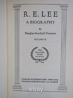 1936 Freeman R. E. LEE, A BIOGRAPHY & RARE BOOKLET Civil War 4 V. PULITZER PRIZE