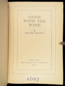 1936 Gone with the Wind Margaret Mitchell Civil War & Slavery 1st June ed