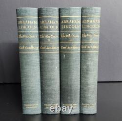 1939 Abraham Lincoln The War Years Carl Sandburg 4 Vol Civil War History