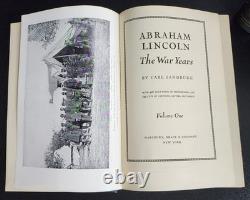 1939 Abraham Lincoln The War Years Carl Sandburg 4 Vol Civil War History