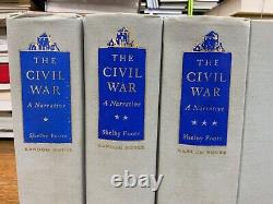 1958 Civil War A Narrative in 3 Volumes INSCRIBED by Author Shelby Foote