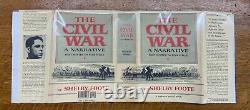 1958 Civil War A Narrative in 3 Volumes INSCRIBED by Author Shelby Foote