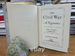 1958 Civil War A Narrative in 3 Volumes INSCRIBED by Author Shelby Foote