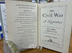 1958 Civil War A Narrative in 3 Volumes INSCRIBED by Author Shelby Foote