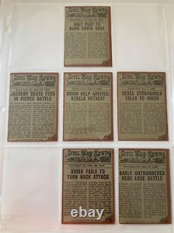 1962 TOPPS civil war news trading cards. SET of 71 TOTAL. Out of 88