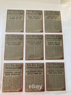 1962 TOPPS civil war news trading cards. SET of 71 TOTAL. Out of 88