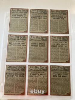 1962 TOPPS civil war news trading cards. SET of 71 TOTAL. Out of 88