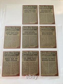 1962 TOPPS civil war news trading cards. SET of 71 TOTAL. Out of 88