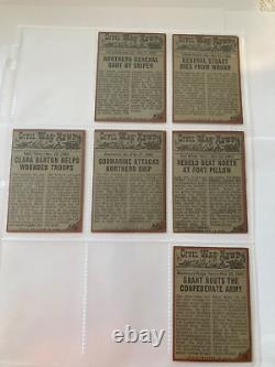 1962 TOPPS civil war news trading cards. SET of 71 TOTAL. Out of 88