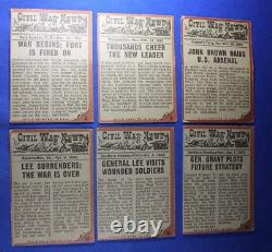 1962 Topps Civil War News -COMPLETE Set Overall Condition Good/VG++