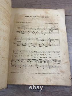 19th Century Bound Sheet Music Album 1870s Post Civil War Americana
