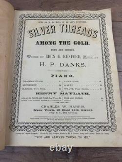 19th Century Bound Sheet Music Album 1870s Post Civil War Americana