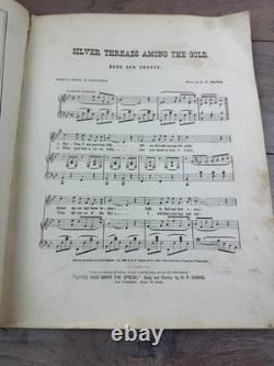 19th Century Bound Sheet Music Album 1870s Post Civil War Americana