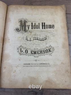 19th Century Bound Sheet Music Album 1870s Post Civil War Americana