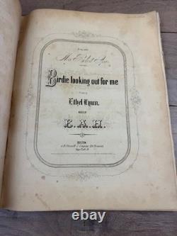 19th Century Bound Sheet Music Album 1870s Post Civil War Americana