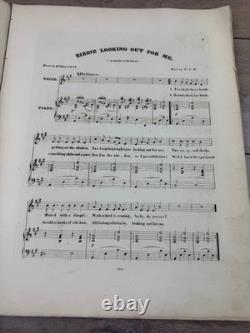 19th Century Bound Sheet Music Album 1870s Post Civil War Americana